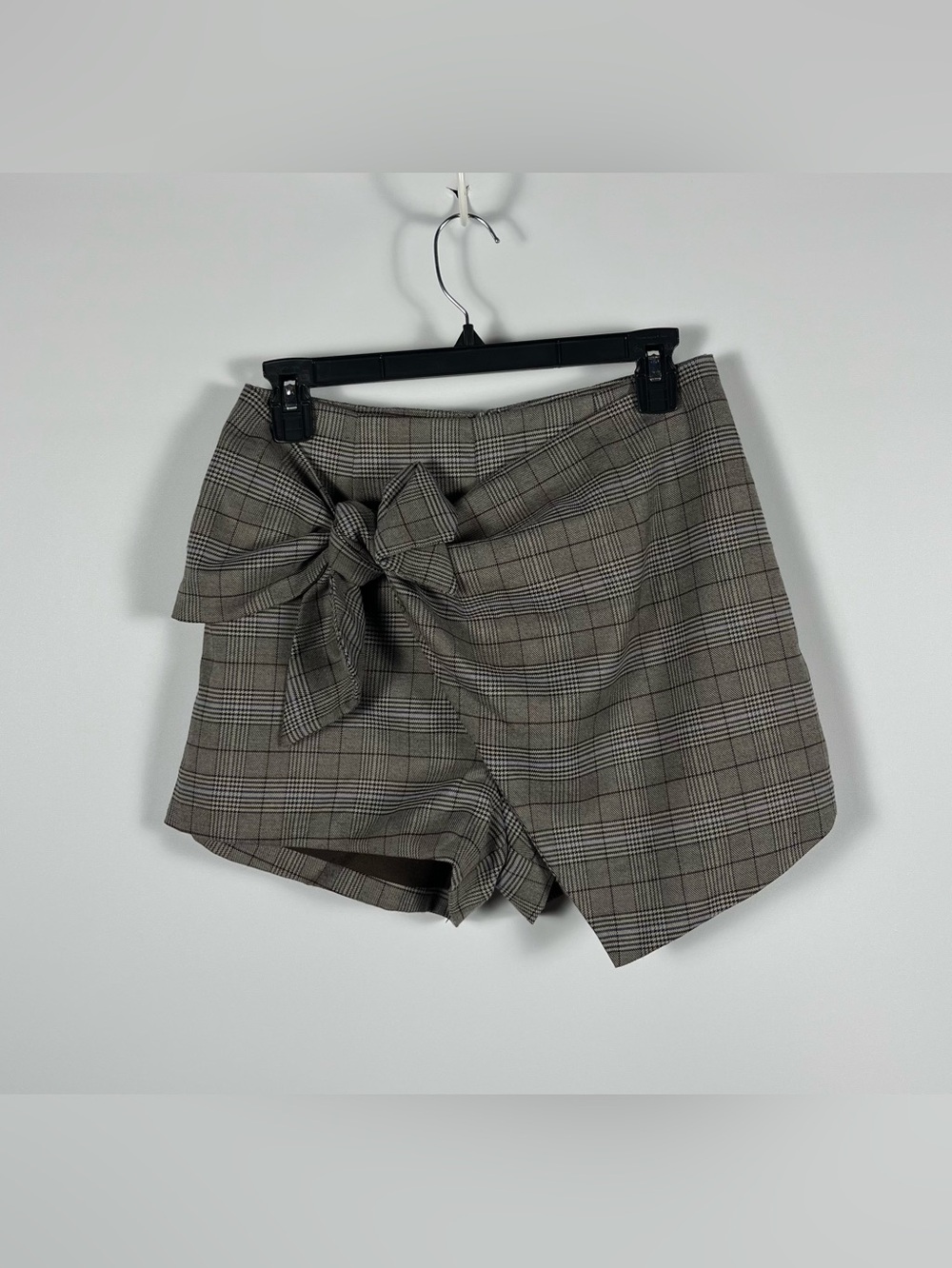 By Together Plaid Tie-Front Wrap Skort Size Small NWT